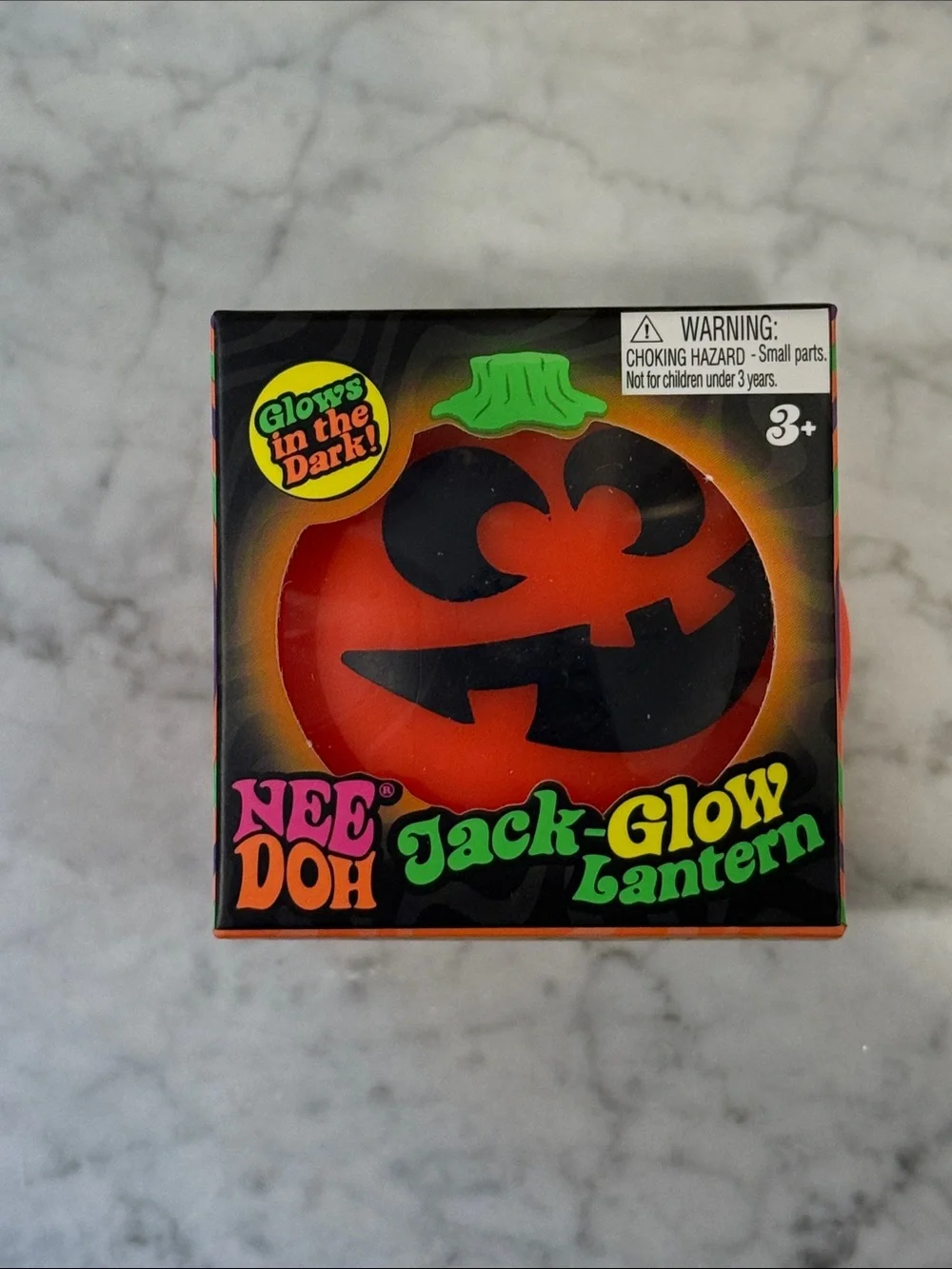 NeeDoh Jack-Glow Lantern Kids Toy - Orange Glow